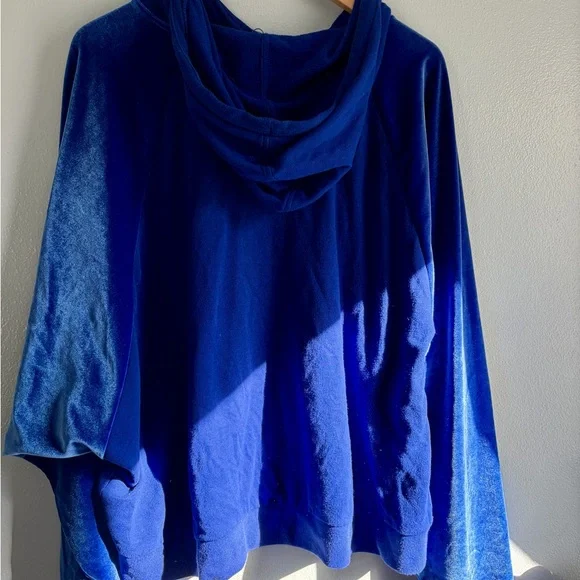 Victoria Sport Royal Blue Velour Hoodie - Picture 2 of 3